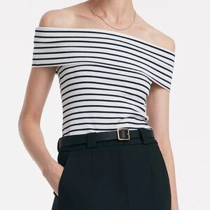 Striped Off-Shoulder Top New